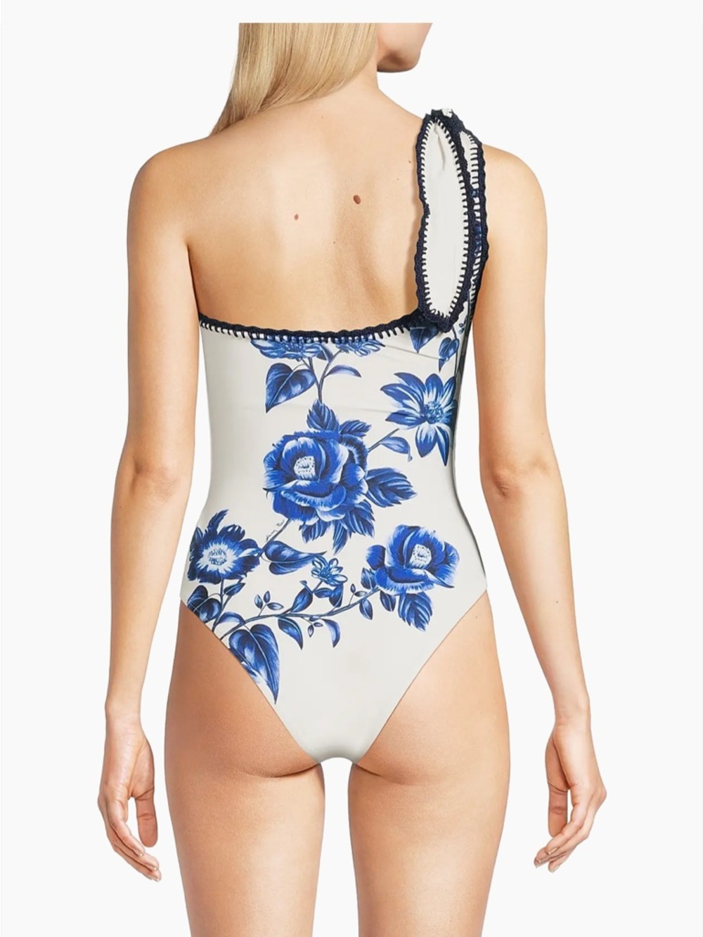 FARM RIO Floral Cascade One-Piece Swimsuit Mediterranean Summer Vacation 📐L - Picture 15 of 16